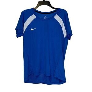Nike Dri Fit Colorblock Athletic T-Shirt Crewneck Mesh Tee‎ Swoosh Logo XL Women